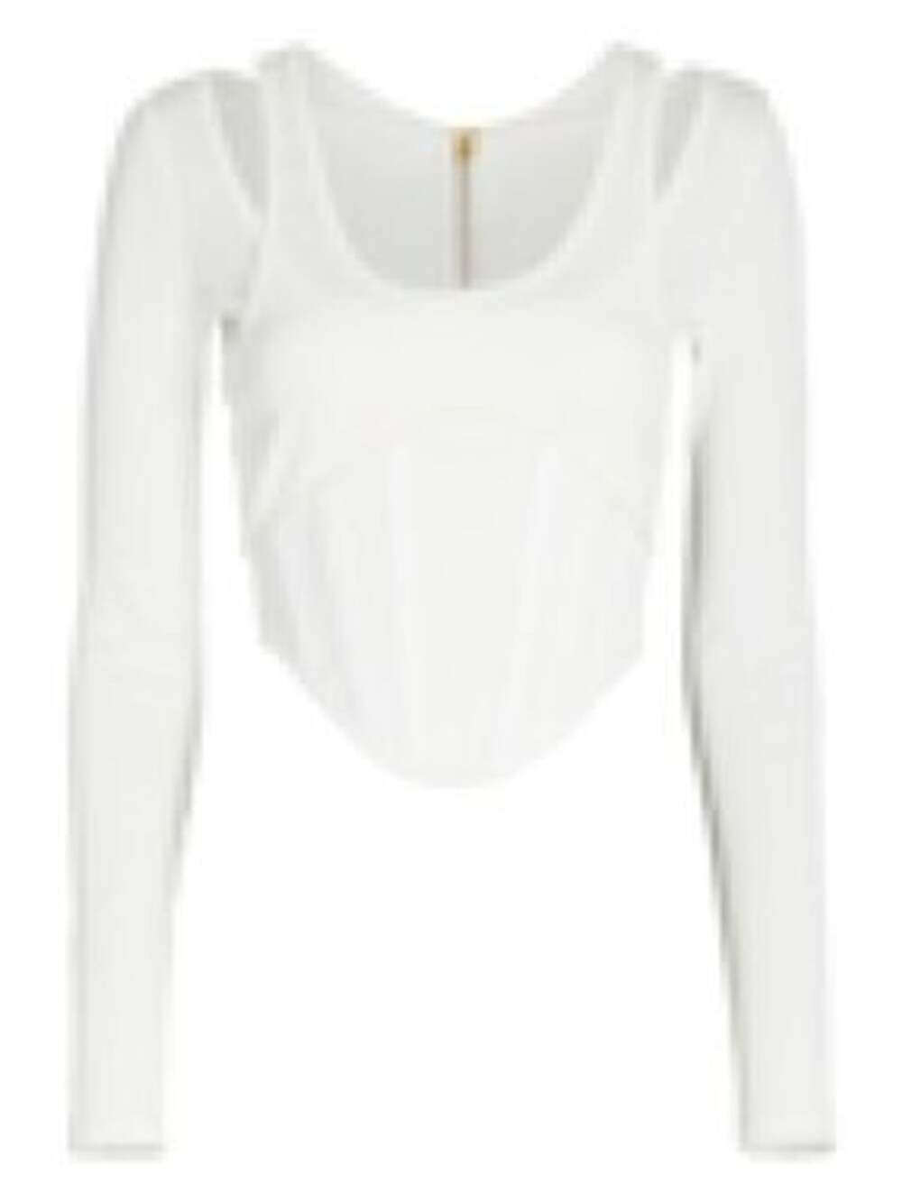 Don Lee Long Sleeve White XS Corset Top